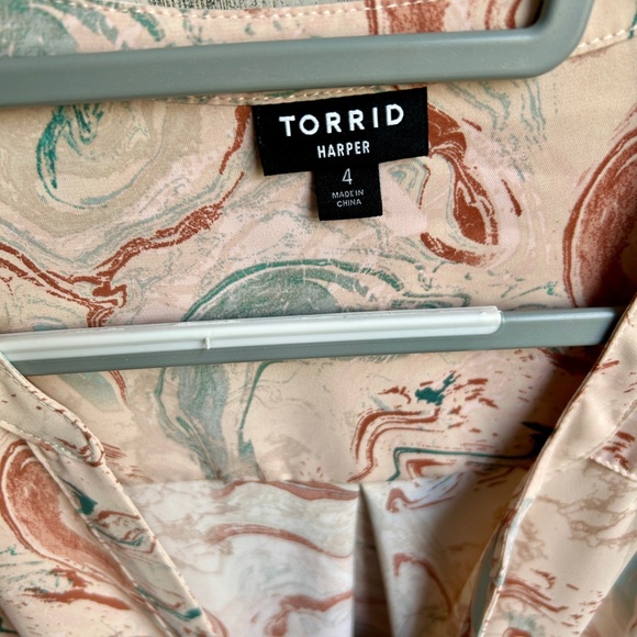 Torrid Harper Studio Crepe de Chine Pullover 3/4 Sleeve Blouse 4X - Picture 5 of 5